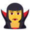 Woman Vampire emoji on Emojione